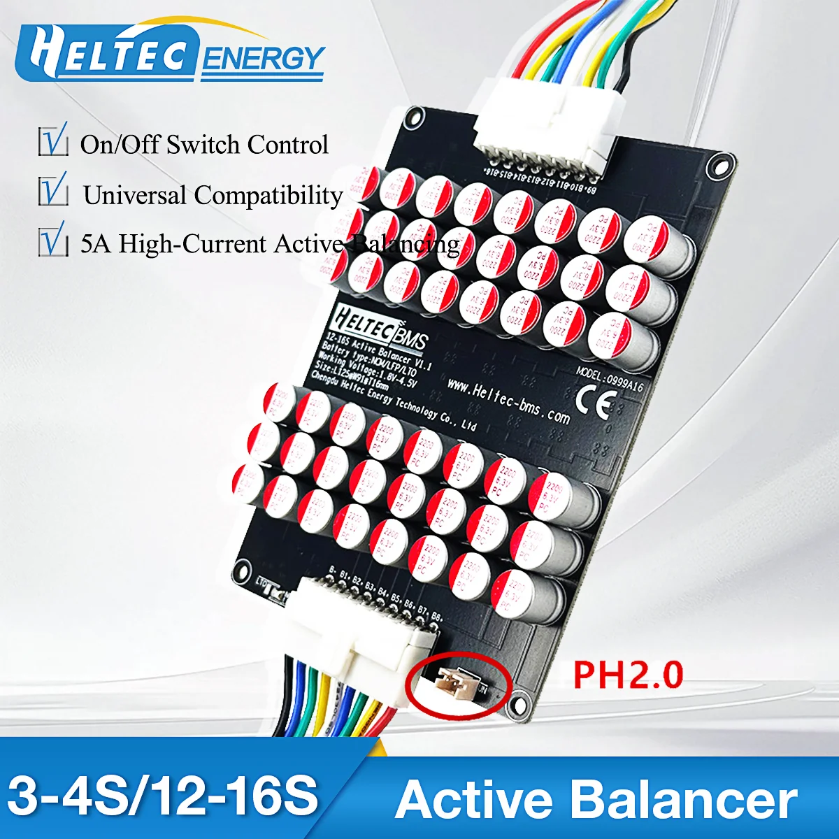 HeltecBMS 5A 12V 48V NCM/LFP/LTO конденсатор активный эквалайзер балансир 3S/4S/12S-16S с переключателем для аккумулятора аксессуары BMS
HeltecBMS 5A 12V 48V NCM/LFP/LTO конденсатор активный эквалайзер балансир 3S/4S/12S-16S с переключателем для аккумулятора аксессуары BMS