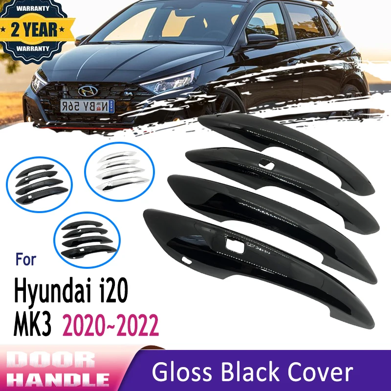 

Styling Black Gloss For Hyundai i20 Accessories 2022 i 20 BC3 BI3 MK3 III 2020 2021 Exterior Door Handle Refit Car Accessories