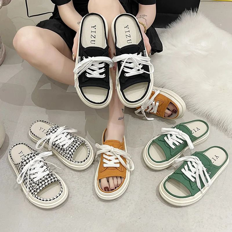 2022 Women Summer Slippers Open Toe Fashion Cloud Slippers One-Word Slides Thick Bottom Flip Flops Canvas Sandals Designer Shoes
2022 Women Summer Slippers Open Toe Fashion Cloud Slippers One-Word Slides Thick Bottom Flip Flops Canvas Sandals Designer Shoes