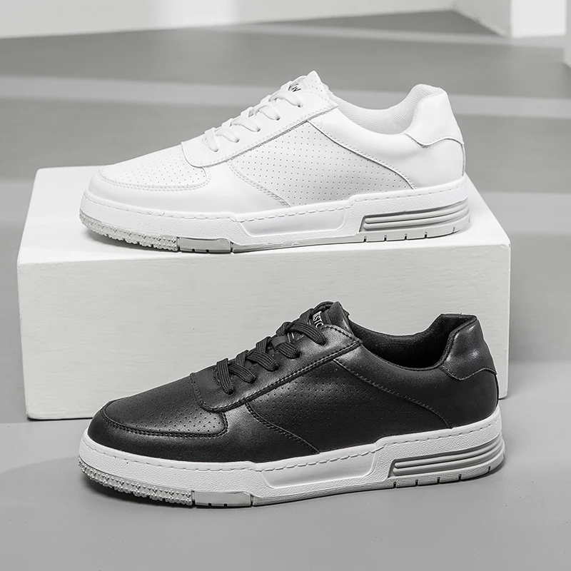 2022 New Men Shoes Genuine Leather Casual Shoes High Quality Slip-on Rubber Shoes White Black Flats Men's Outdoor Sneakers
2022 New Men Shoes Genuine Leather Casual Shoes High Quality Slip-on Rubber Shoes White Black Flats Men's Outdoor Sneakers