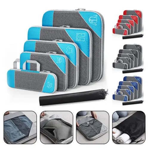 3/6PC Travel Compression Packing Cubes Storage Mesh Bags Expandable Space Saving
3/6PC Travel Compression Packing Cubes Storage Mesh Bags Expandable Space Saving