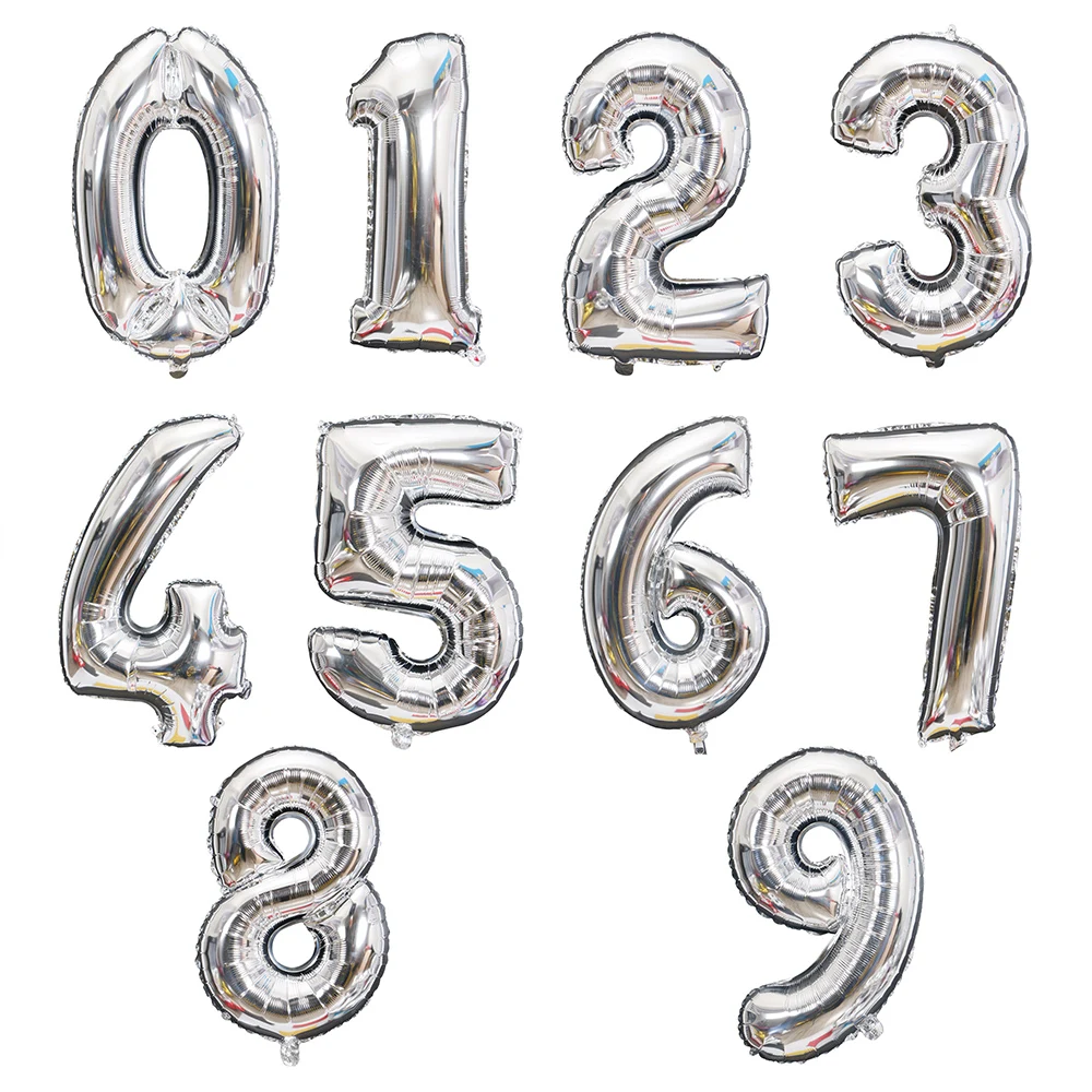 32Inch Silver Gold Rose gold Number Balloon Birthday Wedding Party Decorations Foil Balloons Kid Boy Toy Digital Balloon
32Inch Silver Gold Rose gold Number Balloon Birthday Wedding Party Decorations Foil Balloons Kid Boy Toy Digital Balloon