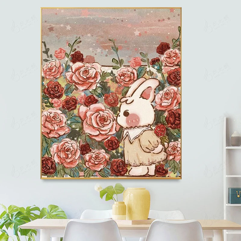 5D Diamond Painting Rabbit and Rose Full Diamond Art Embroidery Gifts Restaurant Office Home Decor DIY Diamond Cross Stitch Kits
5D Diamond Painting Rabbit and Rose Full Diamond Art Embroidery Gifts Restaurant Office Home Decor DIY Diamond Cross Stitch Kits
