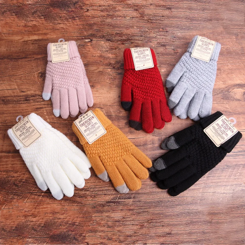 Women's Cashmere Wool Knitted Gloves Winter Warm Thick Screen Gloves Solid Mittens for Mobile Phone Tablet Pad
Women's Cashmere Wool Knitted Gloves Winter Warm Thick Screen Gloves Solid Mittens for Mobile Phone Tablet Pad