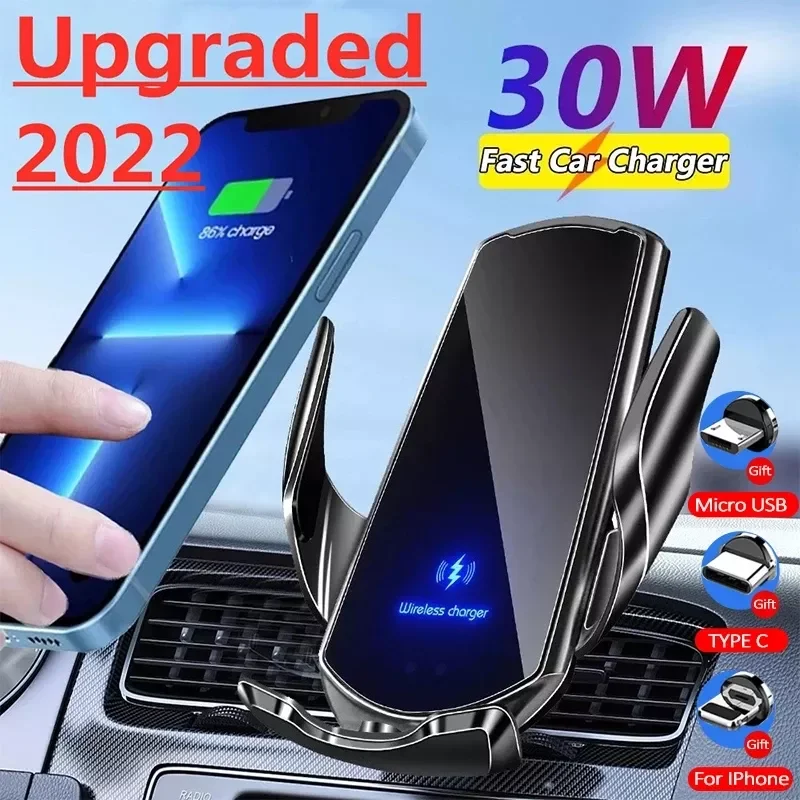 Automatic 30W Qi Car Wireless Charger for iPhone 13 12 11 XR X 8 Samsung S20 S10 Magnetic USB Infrared Sensor Phone Holder Mount
Automatic 30W Qi Car Wireless Charger for iPhone 13 12 11 XR X 8 Samsung S20 S10 Magnetic USB Infrared Sensor Phone Holder Mount