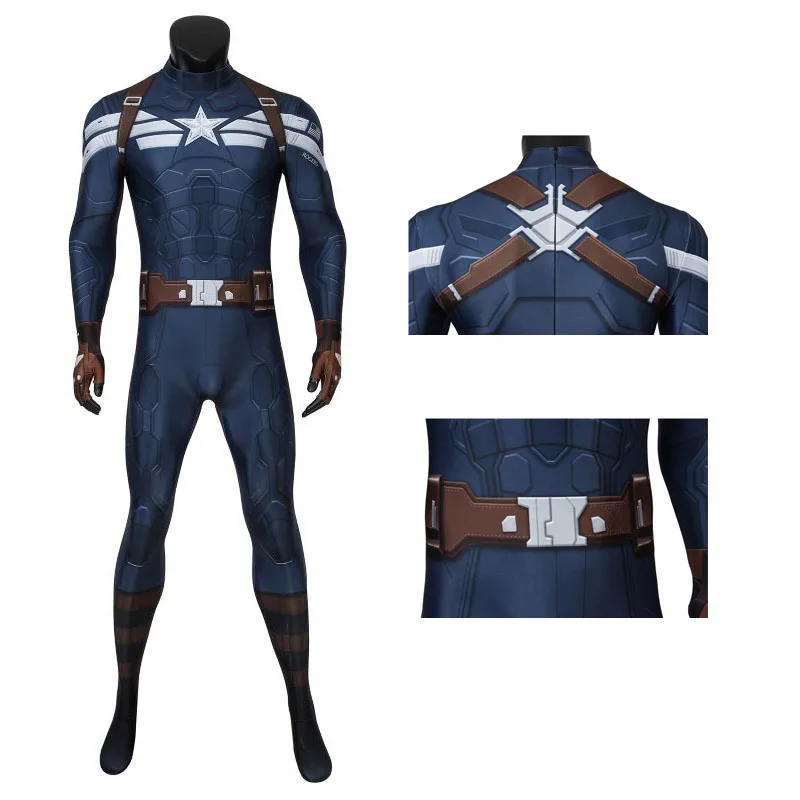 

Взрослый мужской 3D костюм для косплея супергерой Капитан 2 Зимний воин Стивен Роджерс костюм для ролевых игр на Хэллоуин маскарад