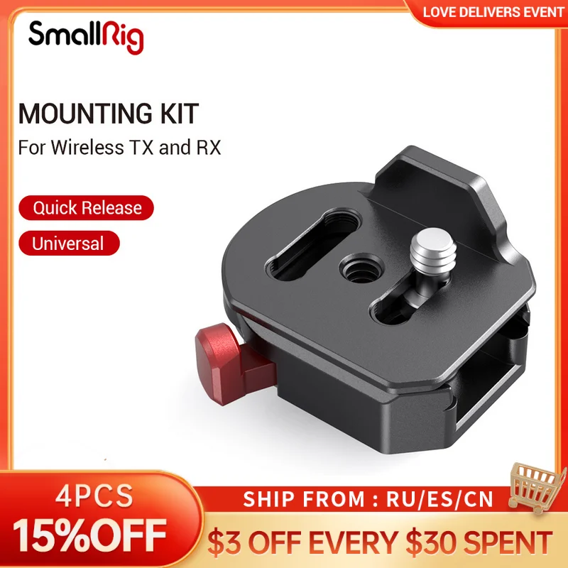 SmallRig Universal Quick Release Mounting Kit for Wireless TX/RX Mounting Plate+Clamp For Wireless Transmitter/Receiver- 2482
SmallRig Universal Quick Release Mounting Kit for Wireless TX/RX Mounting Plate+Clamp For Wireless Transmitter/Receiver- 2482