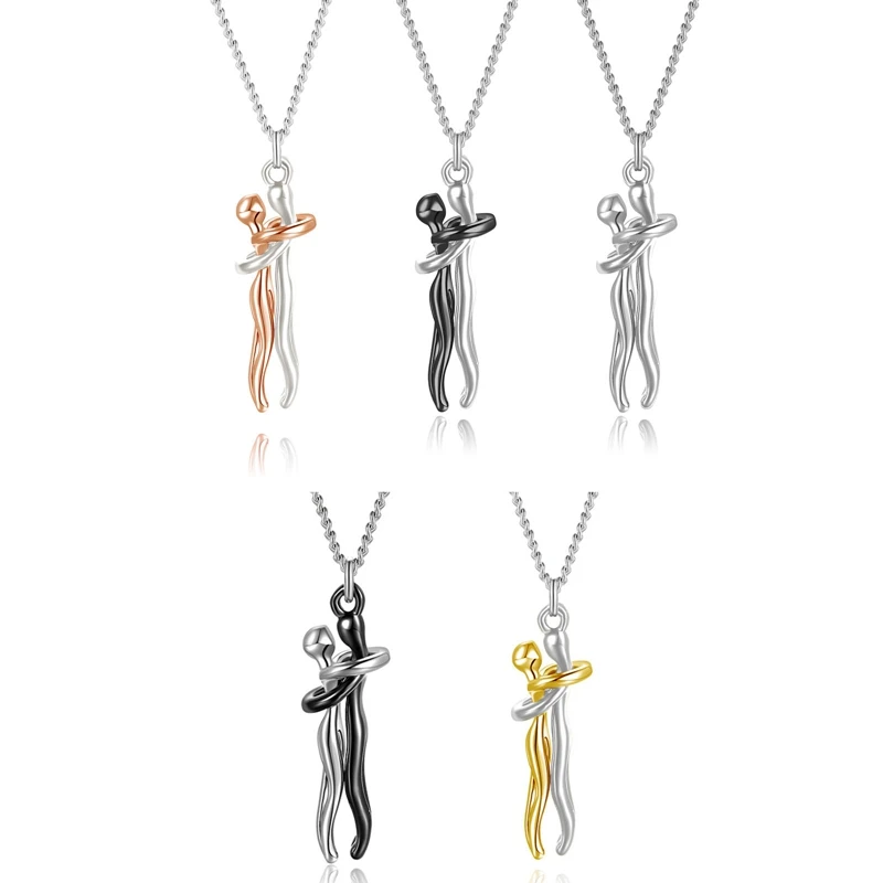 New Style Affectionate Hug Necklace Sterling Silver Necklaces Pendants Fashion Jewelry Valentine's Day Couples Xmas Gift
New Style Affectionate Hug Necklace Sterling Silver Necklaces Pendants Fashion Jewelry Valentine's Day Couples Xmas Gift