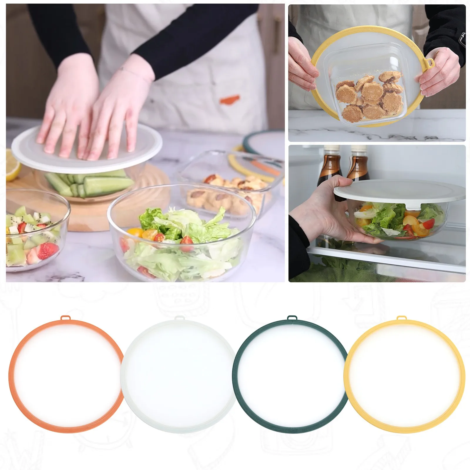 Silicone Bowl Lid Reusable Suction Cup Lid For Bowls Pots Cups Silicone Cover kitchen Accessories Food Easy To Use And Store #50
Silicone Bowl Lid Reusable Suction Cup Lid For Bowls Pots Cups Silicone Cover kitchen Accessories Food Easy To Use And Store #50