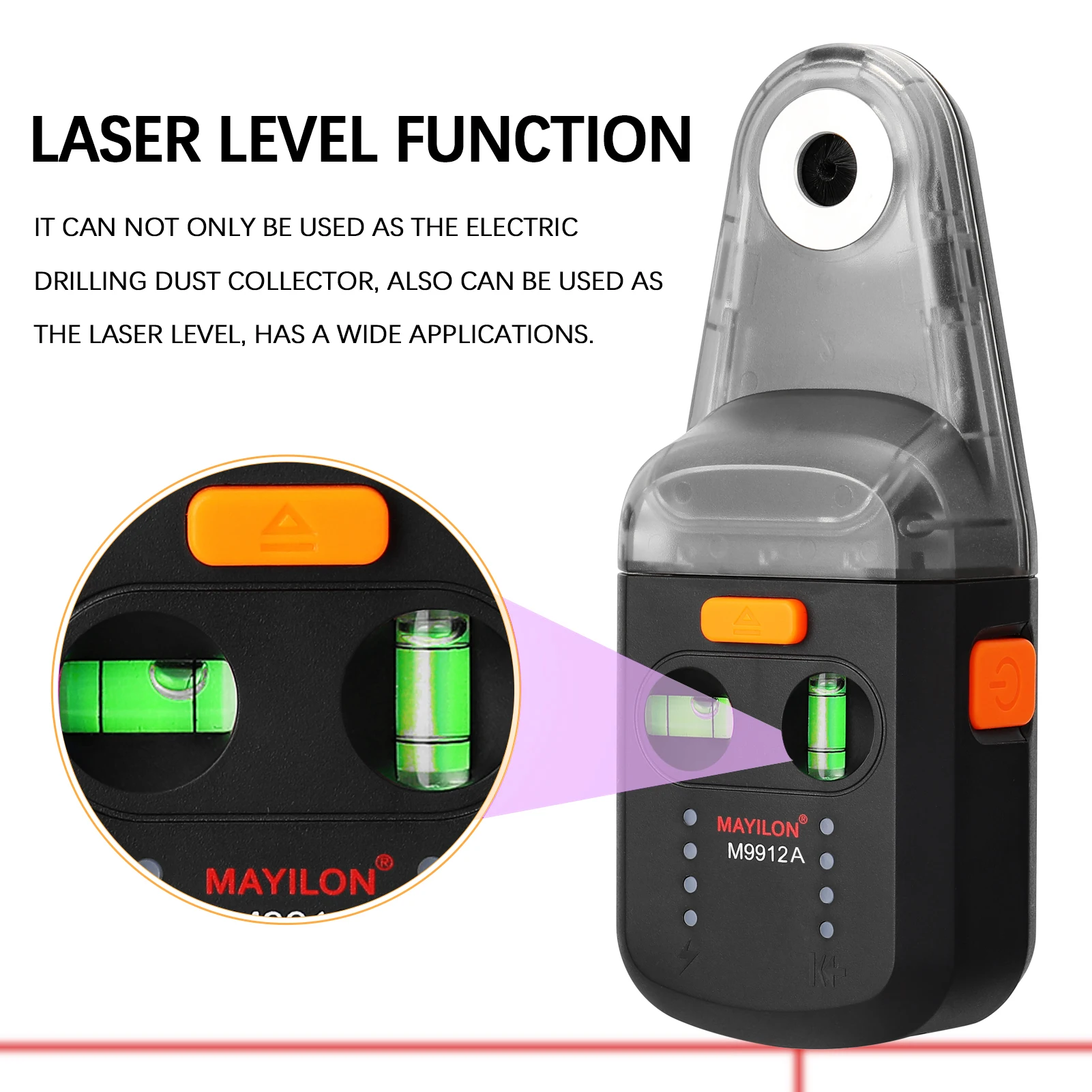 MAYILON 2 In 1 Electric Drilling Dust Collector Laser Level Household Wall Electric Suction Vacuum Drilling Dust Collector
MAYILON 2 In 1 Electric Drilling Dust Collector Laser Level Household Wall Electric Suction Vacuum Drilling Dust Collector