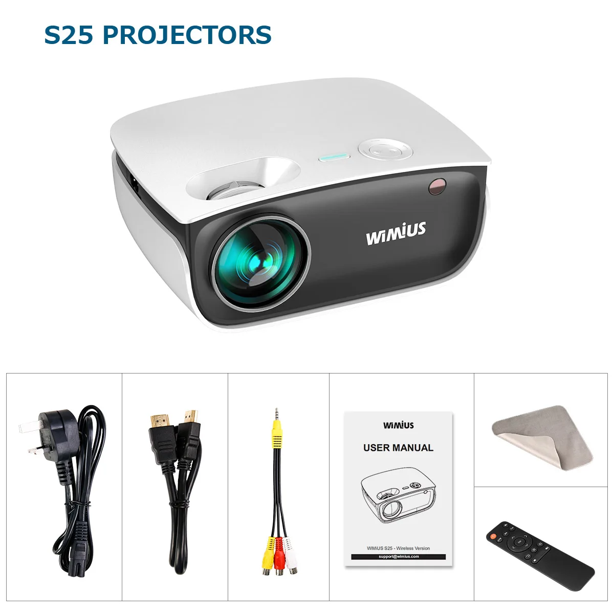 MINI Projectors 6500 Lumens Phone Beamer Video Projector 1080P Beamer Mirroring LED Projector FOR HomeTheater Video S25
MINI Projectors 6500 Lumens Phone Beamer Video Projector 1080P Beamer Mirroring LED Projector FOR HomeTheater Video S25