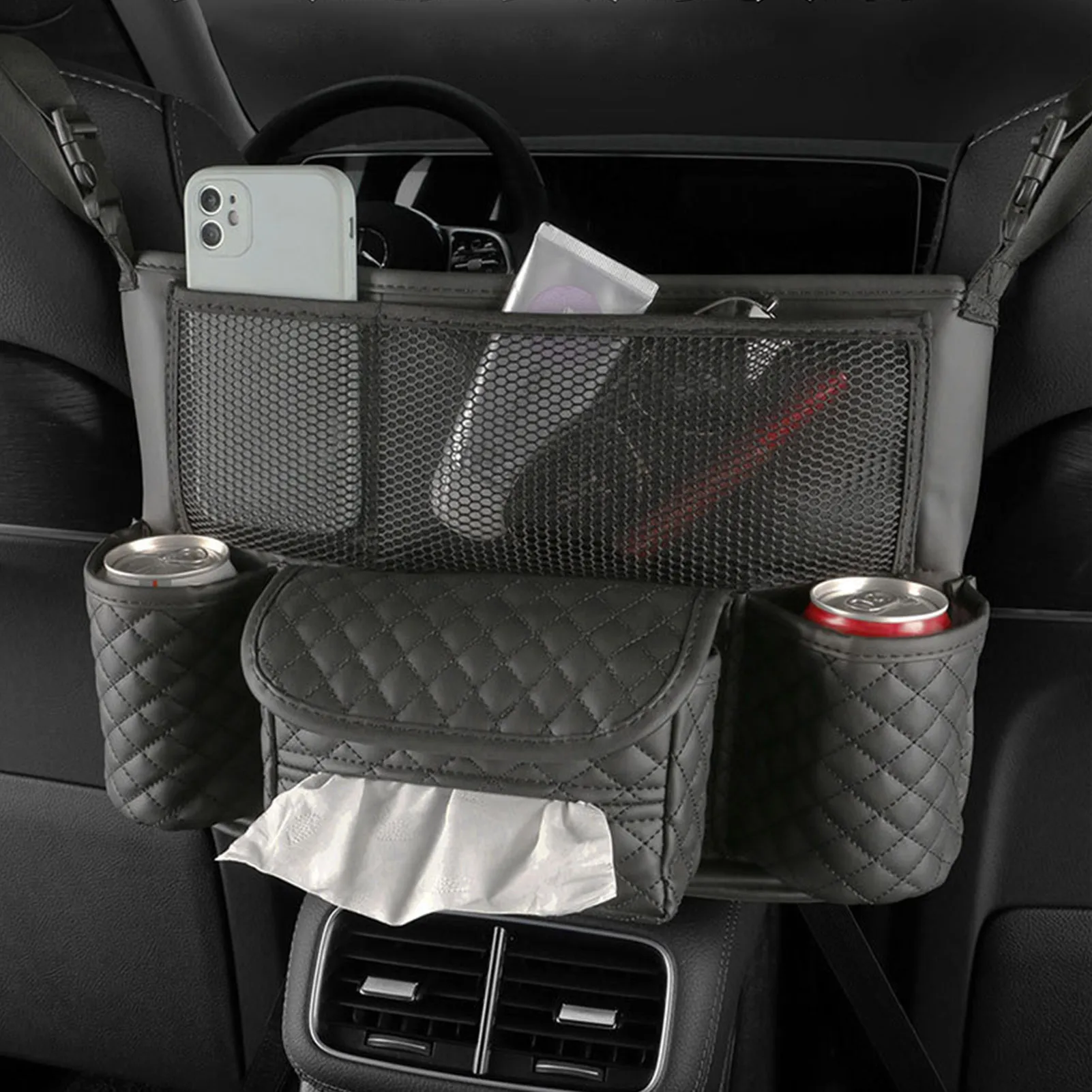 Car Pocket Handbag Holder Durable Pu Leather Purse Holder For Car Pocket Car Seat Storage Large Capacity Sturdy Net Bag Backseat
Car Pocket Handbag Holder Durable Pu Leather Purse Holder For Car Pocket Car Seat Storage Large Capacity Sturdy Net Bag Backseat