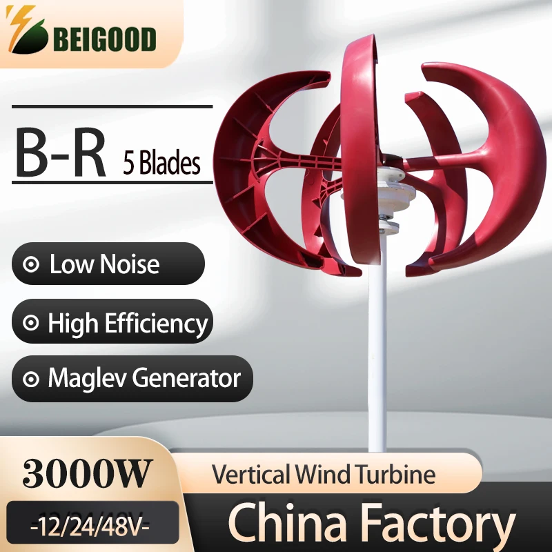 3000W Vertical Wind Turbine 12v 24V Vertical Axis Wind Generator VAWT Small Windmill Free Energy With MPPT Charging Controller
3000W Vertical Wind Turbine 12v 24V Vertical Axis Wind Generator VAWT Small Windmill Free Energy With MPPT Charging Controller
