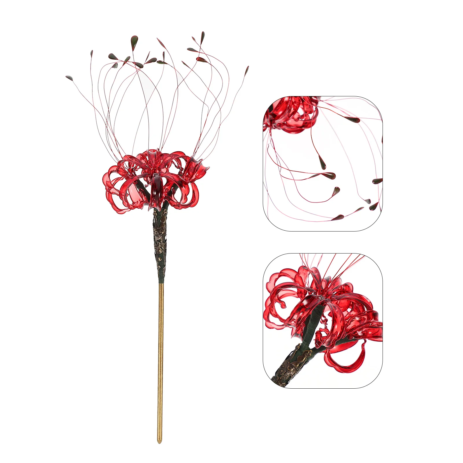 1pc Red Spider Lily Hair Bun Maker Hair Fork Hair Chopstick Hair Clip Pin Hair Trinket Hair Stick
1pc Red Spider Lily Hair Bun Maker Hair Fork Hair Chopstick Hair Clip Pin Hair Trinket Hair Stick