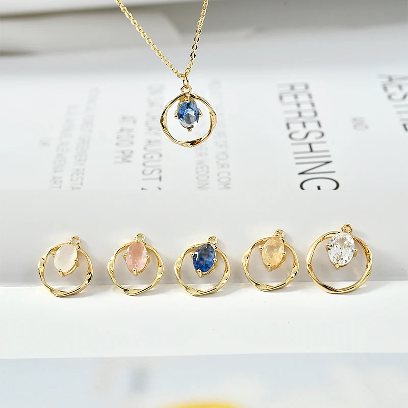 High-quality Crystal Zircon Twisted round Pendant DIY Handmade Necklace Bracelet Ear Stud Hairpin Ornament Accessories 2pcs
High-quality Crystal Zircon Twisted round Pendant DIY Handmade Necklace Bracelet Ear Stud Hairpin Ornament Accessories 2pcs