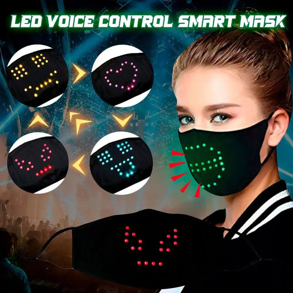 

Valentine's Day Voice Control Mask Party Dynamic Talking Faux Face Mask Breathable Adjustable Rubber Elastic Tendon Ear Loop