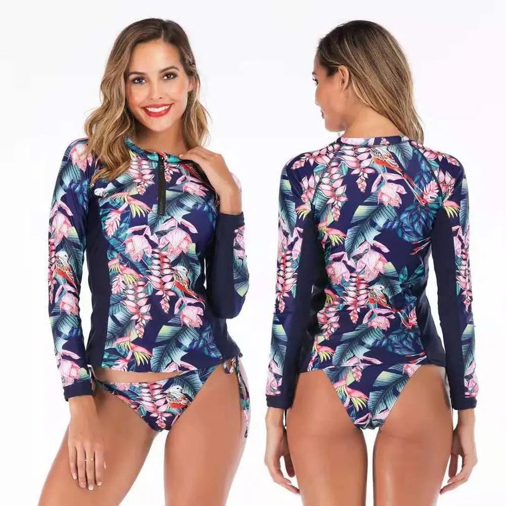 Long Sleeve Two Piece Swimsuit Push Up Female Separate Flower Print Bandage Triangle Swim Suit
Long Sleeve Two Piece Swimsuit Push Up Female Separate Flower Print Bandage Triangle Swim Suit