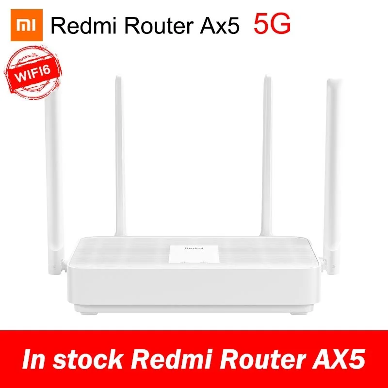 

Новый Xiaomi Redmi Router AX5 WiFi 6 1800 5-ядерный 256M сетчатый домашний IoT 4 усилитель сигнала 2,4G 5 ГГц оба 2 двухдиапазонных OFDMA