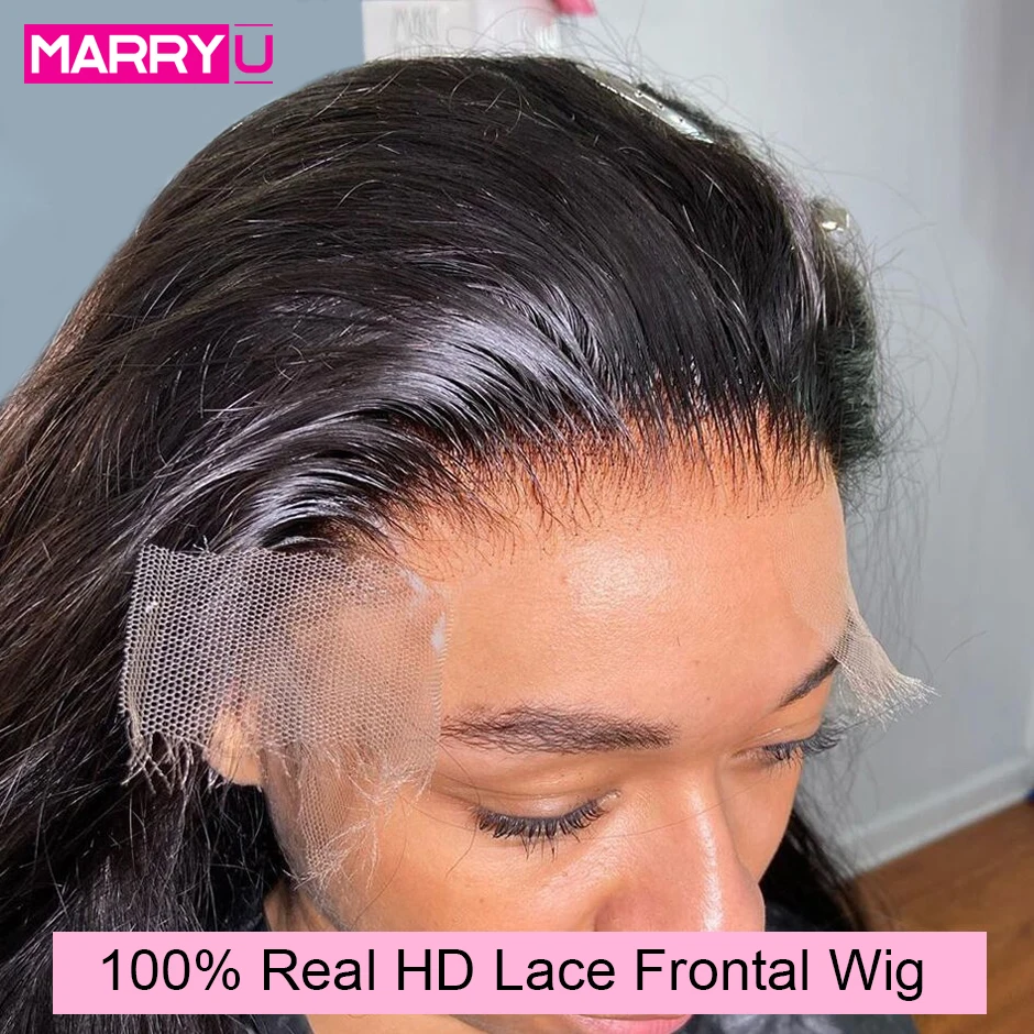 MARRYU 180% 13X4 Real HD Lace Frontal Wig Malaysia Straight Human Hair Wigs Transparent Straight Frontal Wig For Black Women
MARRYU 180% 13X4 Real HD Lace Frontal Wig Malaysia Straight Human Hair Wigs Transparent Straight Frontal Wig For Black Women