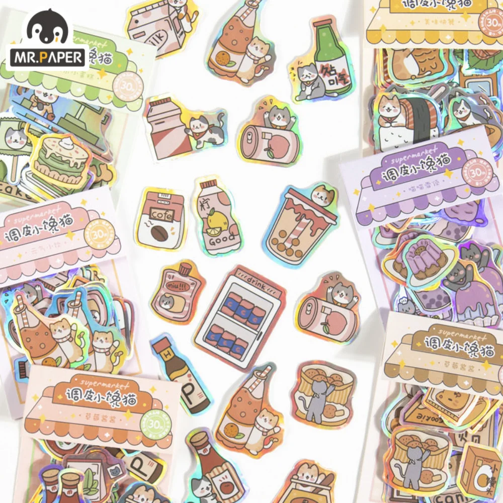 Mr. Paper 6 Styles 30 Sheets/pack Cute Stickers Cartoon Pet Multifunctional Hand Account Decorative Materials
Mr. Paper 6 Styles 30 Sheets/pack Cute Stickers Cartoon Pet Multifunctional Hand Account Decorative Materials