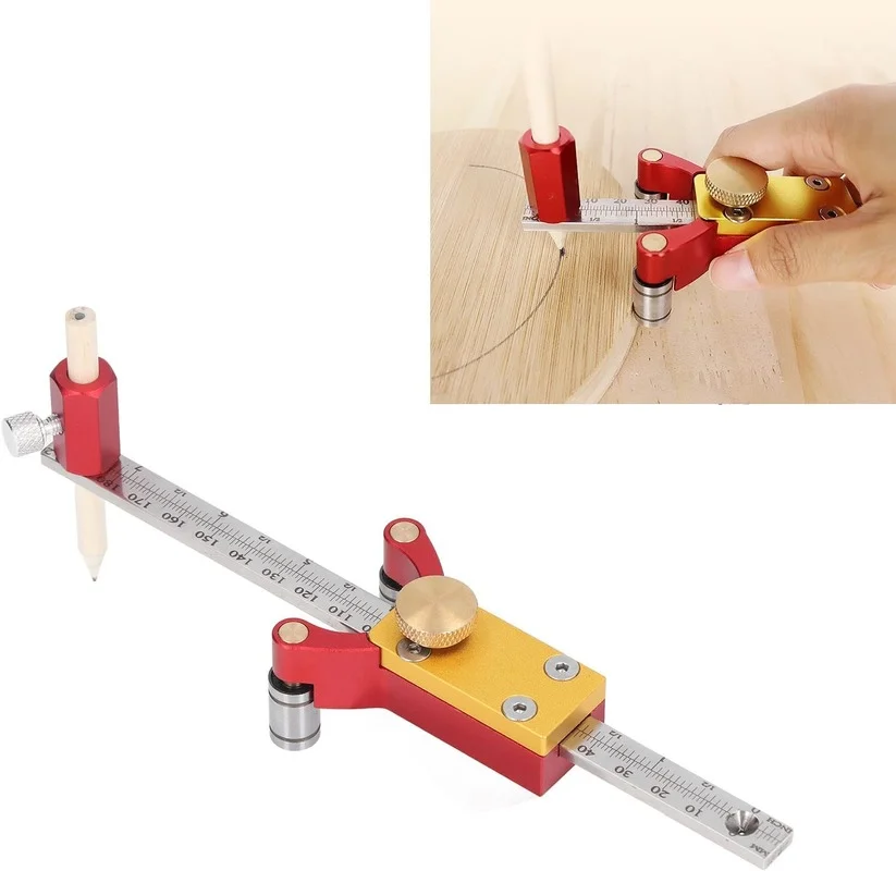 Metric Wood Parallel Scriber, Linear Arc Drawing Clear Scale Sliding DIY Aluminum Alloy Wheel Marking Gauge with Pencil
Metric Wood Parallel Scriber, Linear Arc Drawing Clear Scale Sliding DIY Aluminum Alloy Wheel Marking Gauge with Pencil