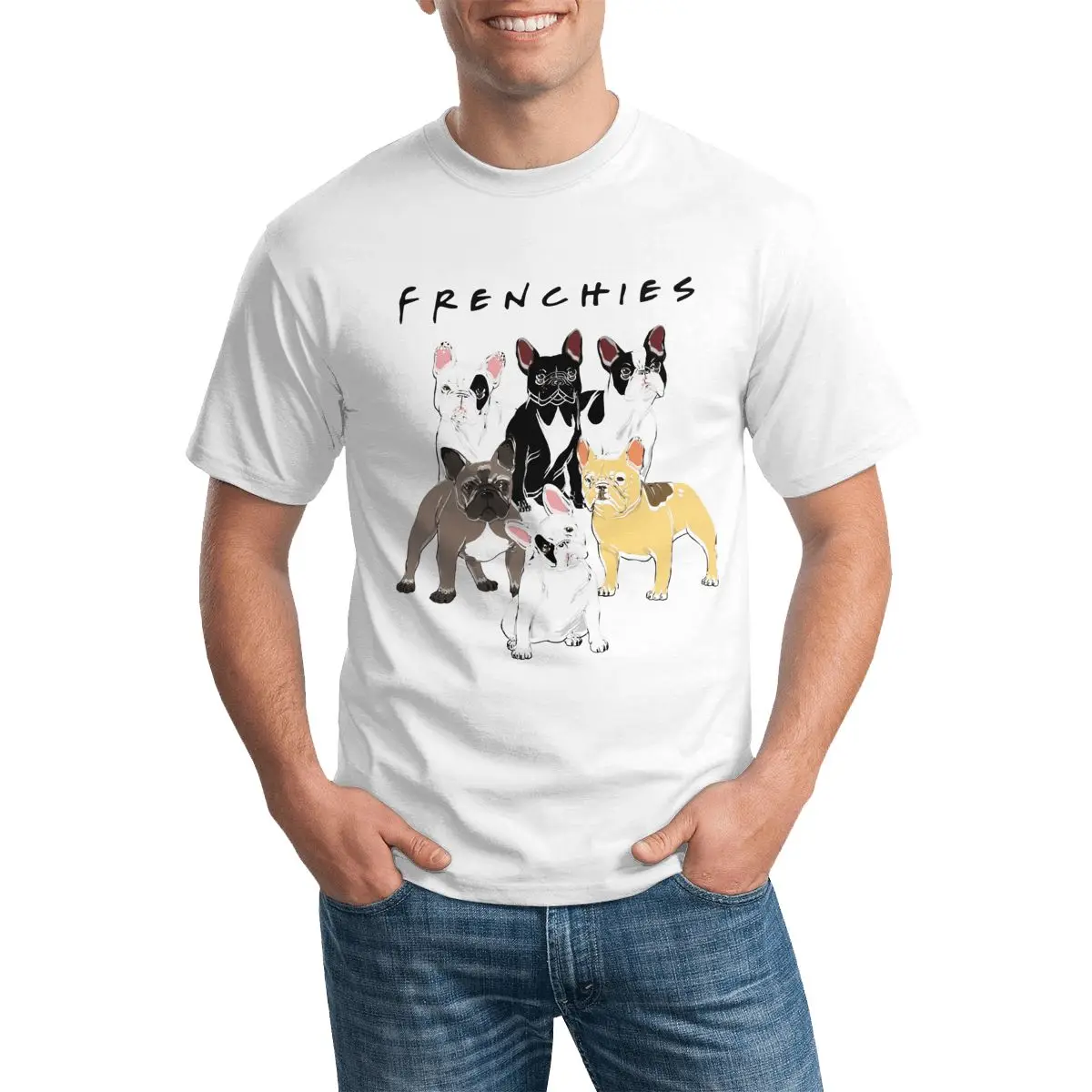 Футболка мужская с принтом французского бульдога, 100% хлопок, с круглым вырезом
Футболка мужская с принтом французского бульдога, 100% хлопок, с круглым вырезом