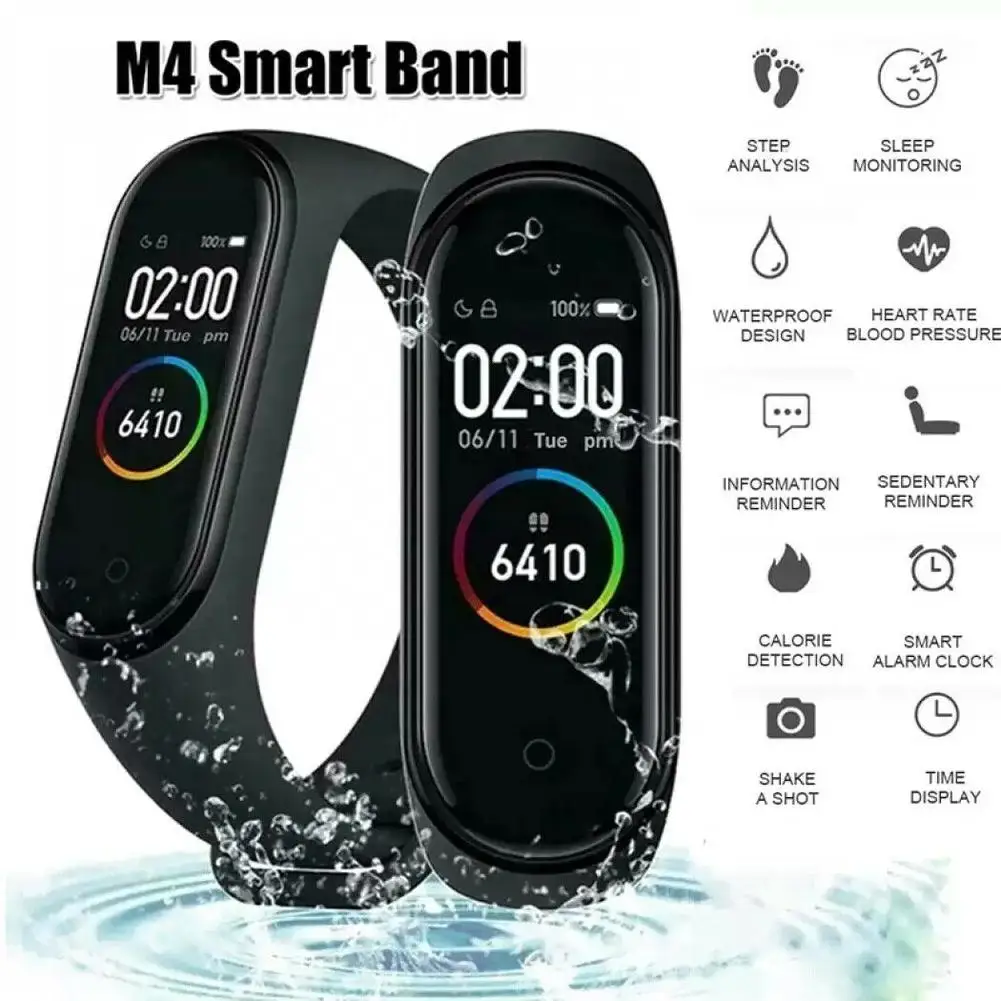 M4 Smart Digital Watch Bracelet for Men Women with Heart Rate Monitoring Running Pedometer Calorie Counter Health Sport Tracker
M4 Smart Digital Watch Bracelet for Men Women with Heart Rate Monitoring Running Pedometer Calorie Counter Health Sport Tracker