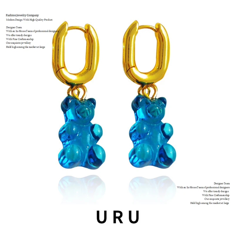 Modern Jewelry Little Bear Earrings 2022 New Trend Blue Green Transparent Resin Drop Earrings For Women Accessories
Modern Jewelry Little Bear Earrings 2022 New Trend Blue Green Transparent Resin Drop Earrings For Women Accessories