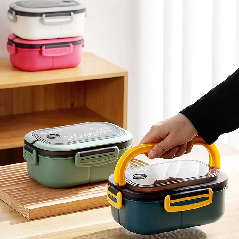 2023 Portable Hermetic Lunch Box 2 Layer Grid Children Student Bento Box with Fork Spoon Leakproof Microwavable Prevent Odor Sch
2023 Portable Hermetic Lunch Box 2 Layer Grid Children Student Bento Box with Fork Spoon Leakproof Microwavable Prevent Odor Sch