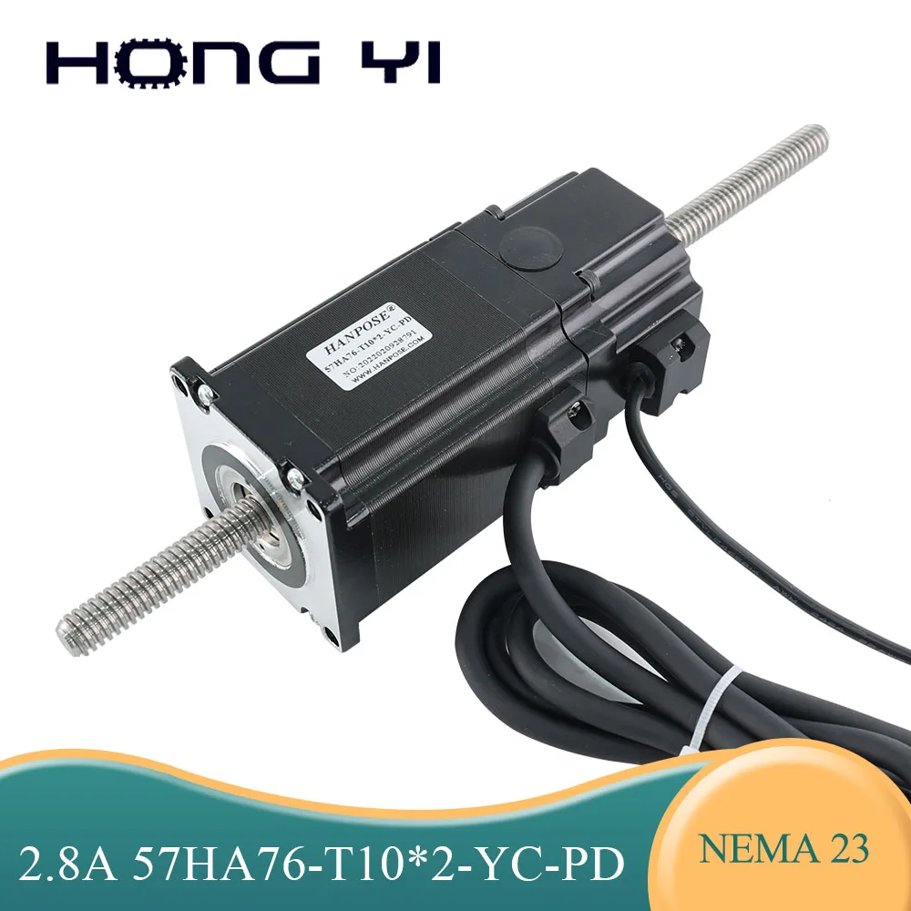 NEMA23 Through Screw Motor With Permanent Magnet Brake 57HA76-T10*2-YC-PD Screw Motor 189N.cm CNC Screw Length 200-400MM 12V
NEMA23 Through Screw Motor With Permanent Magnet Brake 57HA76-T10*2-YC-PD Screw Motor 189N.cm CNC Screw Length 200-400MM 12V