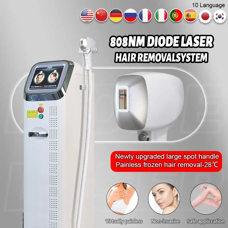 755/1064/808nm Diode Laser Hair Removal Machine Alexandrit Permanent Removal Cooling Head Painless Laser Epilator
755/1064/808nm Diode Laser Hair Removal Machine Alexandrit Permanent Removal Cooling Head Painless Laser Epilator