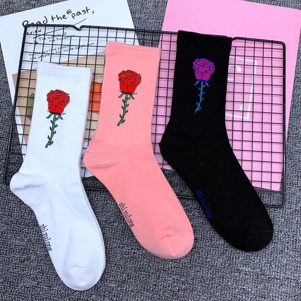 Rose Pattern Men Women Socks Ins Europe And America Cute Personality Hip Hop Street Pink White Black Style 2022 
Rose Pattern Men Women Socks Ins Europe And America Cute Personality Hip Hop Street Pink White Black Style 2022