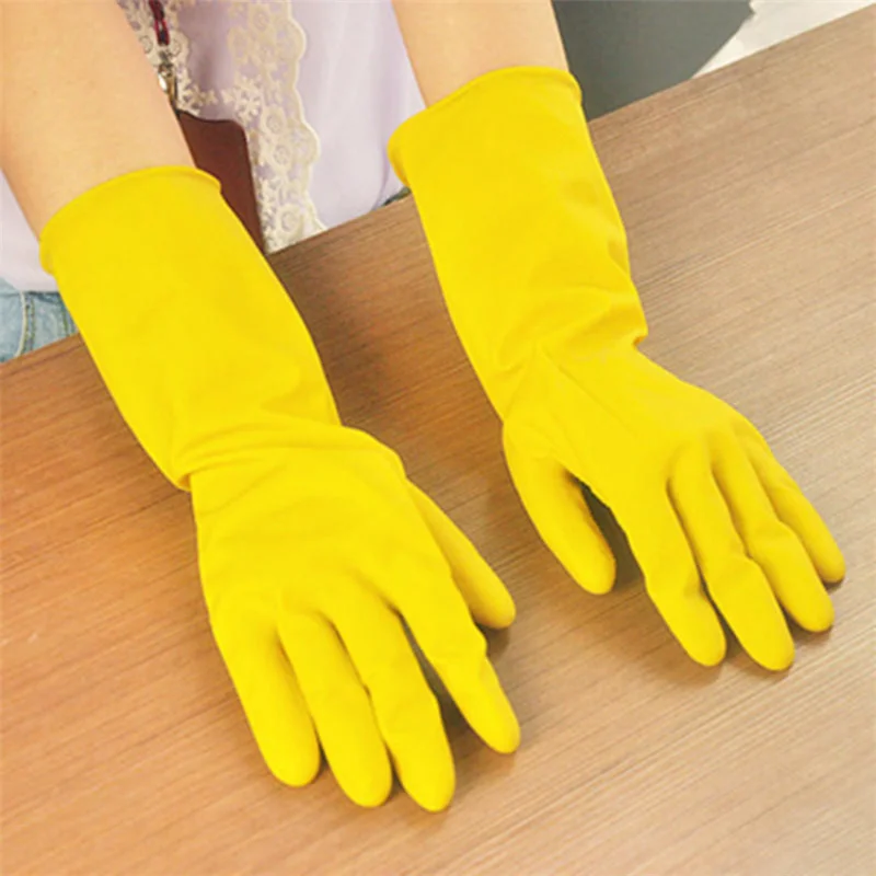 

Латексные перчатки для мытья посуды, очень длинные толстые Нескользящие износостойкие резиновые перчатки для уборки дома и кухни, мойки автомобиля
