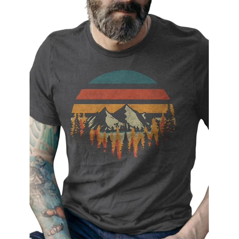 Мужская футболка с коротким рукавом и круглым вырезом, с принтом леса
Мужская футболка с коротким рукавом и круглым вырезом, с принтом леса