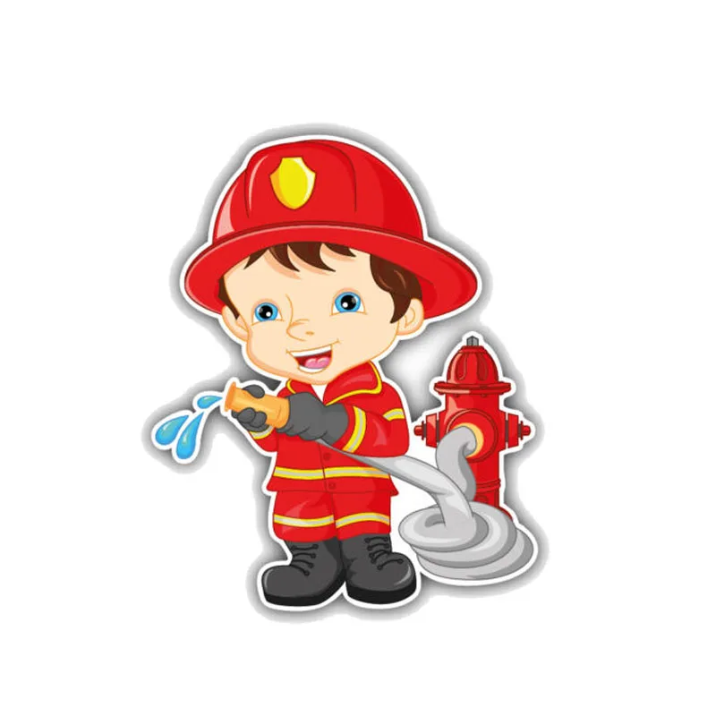 Z105#13CM/17CM Interesting Little Boy Firefighter Car Sticker Accessories Car Styling Decal Car Accessories Pegatinas Para Coche
Z105#13CM/17CM Interesting Little Boy Firefighter Car Sticker Accessories Car Styling Decal Car Accessories Pegatinas Para Coche
