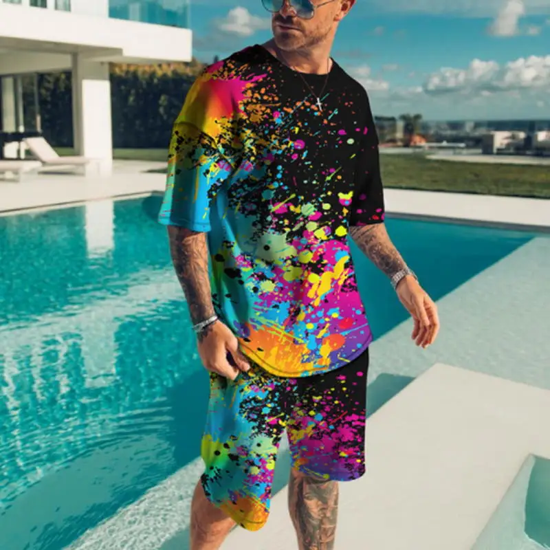 Men's Sets 2022 Summer Sportswear Fashion 2 Piece 3D Printed Short Sleeve T-Shirt Shorts Sets Sportswear Tracksuit
Men's Sets 2022 Summer Sportswear Fashion 2 Piece 3D Printed Short Sleeve T-Shirt Shorts Sets Sportswear Tracksuit