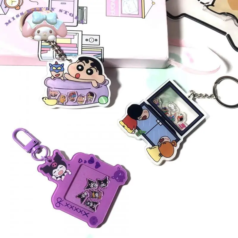 Детский мультяшный кулон Sanrio Kuromi, милый акриловый двухсторонний брелок для ключей с анимацией, студенческий брелок для ключей
Детский мультяшный кулон Sanrio Kuromi, милый акриловый двухсторонний брелок для ключей с анимацией, студенческий брелок для ключей