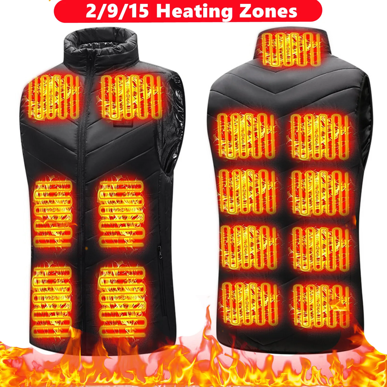 2023 Winter 2/9/15 Areas Heated Vest Men USB Electric Heating Jacket Thermal Waistcoat Winter Hunting Hiking Outdoor Vest S-3XL
2023 Winter 2/9/15 Areas Heated Vest Men USB Electric Heating Jacket Thermal Waistcoat Winter Hunting Hiking Outdoor Vest S-3XL