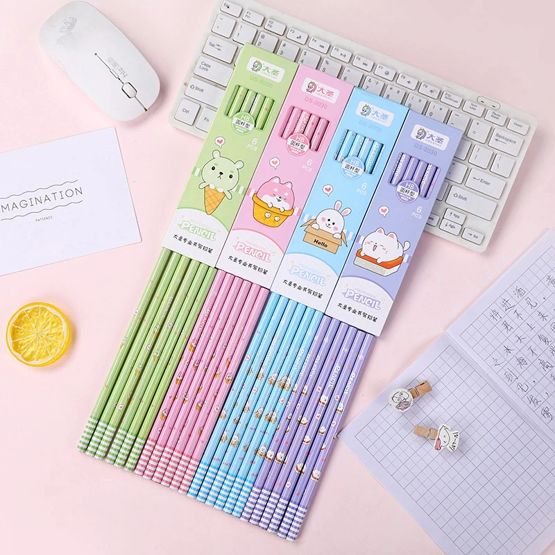6Pcs/Set Cute Kawaii Cartoon Pencil HB Sketch Items Drawing Stationery Student School Office Supplies
6Pcs/Set Cute Kawaii Cartoon Pencil HB Sketch Items Drawing Stationery Student School Office Supplies
