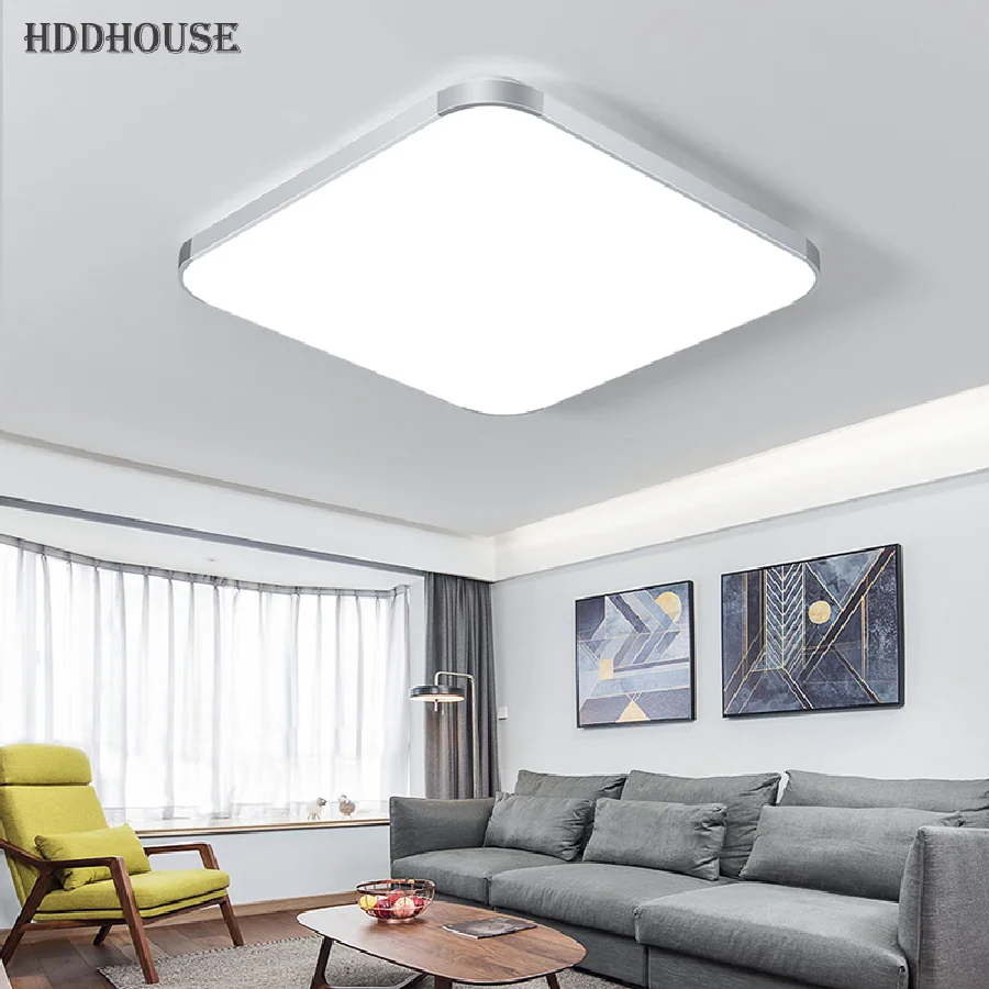 

Светодиодный потолочный светильник, алюминиесветильник простая квадратная лампа для спальни, конференц-зала, кабинета, ресторана, коридор...
