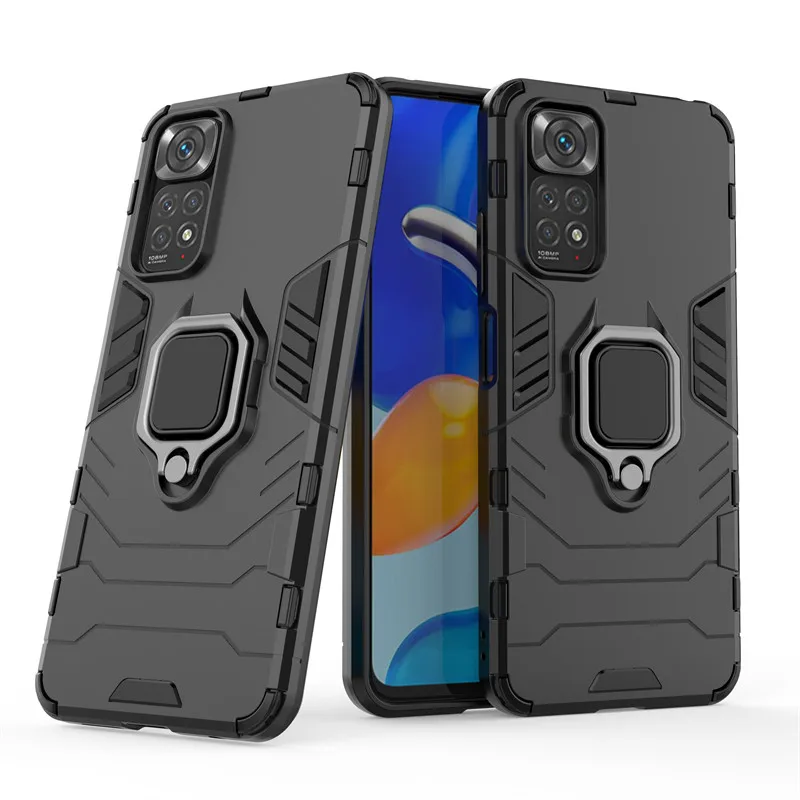 

For Xiaomi Redmi Note 11 Global Case Cover Redmi Note 11 11S Cover Armor PC Shockproof Silicon Phone Back Cover Redmi Note 11
