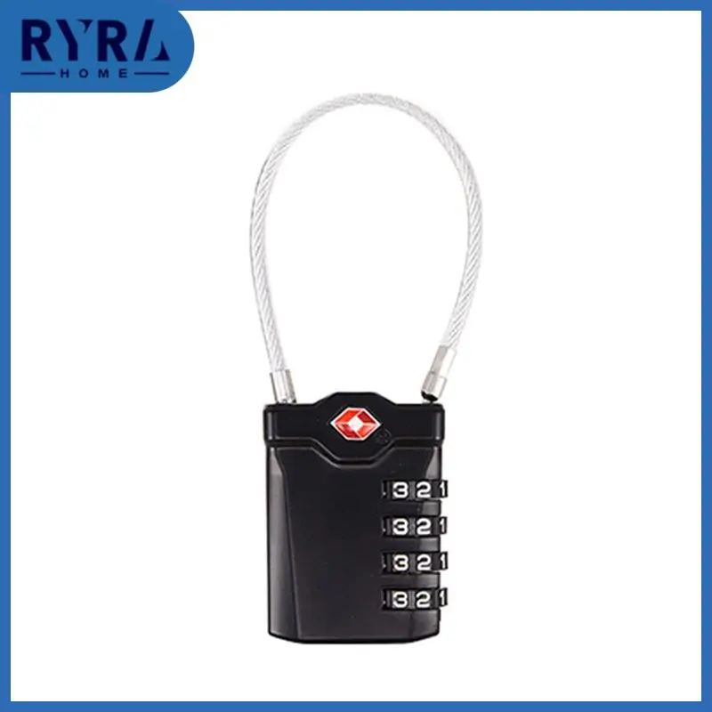 

Black Security Lock Resettable 3-digit Combination Password Padlock Zinc Alloy High Quality Smart Home 4mm Luggage Lock Portable