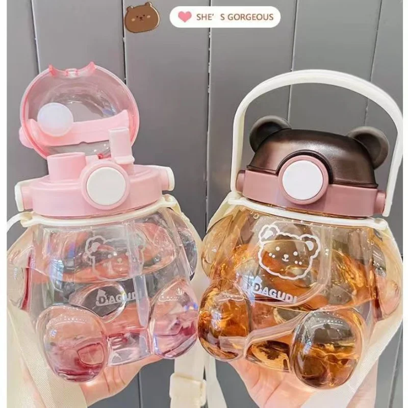Kids Water Bottle Kawaii Bear cub Plastic Cup with Lid and Cute Cartoon School Girls Portable Leakproof Drinkware Sport Kettle
Kids Water Bottle Kawaii Bear cub Plastic Cup with Lid and Cute Cartoon School Girls Portable Leakproof Drinkware Sport Kettle