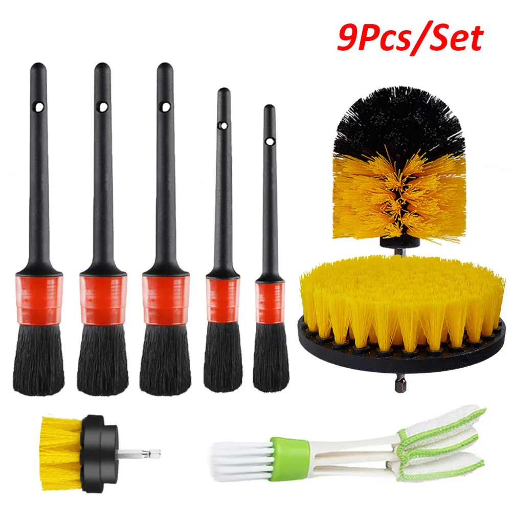 9Pcs Car Cleaning Brush Set Electric Power Srubber Drill Brush Detailing Brush Cleaning Tool for Interior Air Vent Wheel Rim
9Pcs Car Cleaning Brush Set Electric Power Srubber Drill Brush Detailing Brush Cleaning Tool for Interior Air Vent Wheel Rim