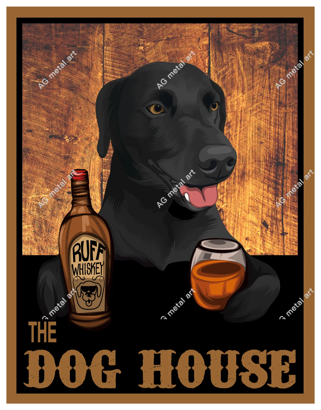 

Vintage The Dog House Various Breeds Pub Sign for Home Bar or Man Cave Room Decor Posters Metal Wall Decor