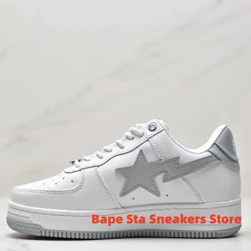 

Top men's bapesta-clgz SK8 women's fashionable patent leather comfortable sports black and white outdoor casual sports shoes