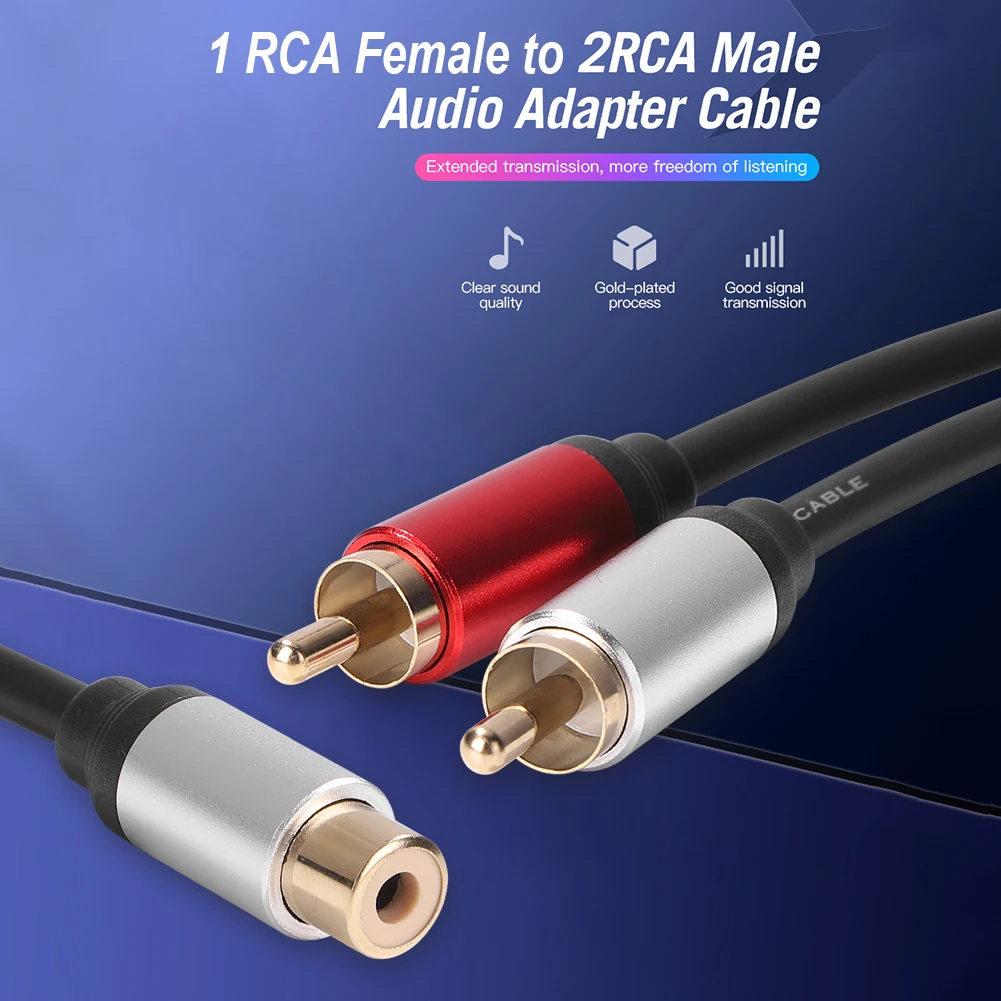 1x 25cm 2 RCA Male To 1 RCA Female Metal Audio Cable Y Distributor Car Stereo Subwoofer Splitter Cable
1x 25cm 2 RCA Male To 1 RCA Female Metal Audio Cable Y Distributor Car Stereo Subwoofer Splitter Cable