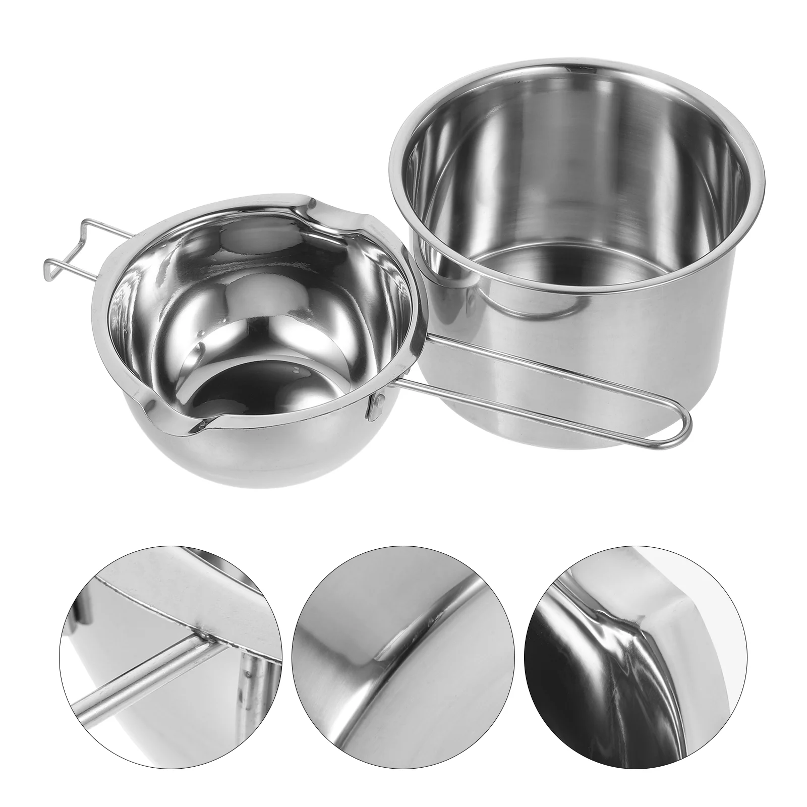 1 Set of Double Boiler Pot Set Stainless Steel Melting Pot with Melting Chocolate Soap Wax
1 Set of Double Boiler Pot Set Stainless Steel Melting Pot with Melting Chocolate Soap Wax