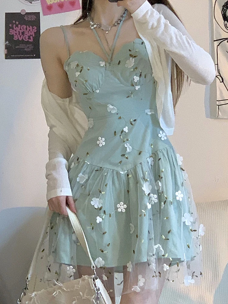 Fairy 2 Piece Dress Set Fashion Suits Floral Mini Strap Dress Party Long Sleeve Blouse + Beach Corset Dress Korean 2022 Summer
Fairy 2 Piece Dress Set Fashion Suits Floral Mini Strap Dress Party Long Sleeve Blouse + Beach Corset Dress Korean 2022 Summer