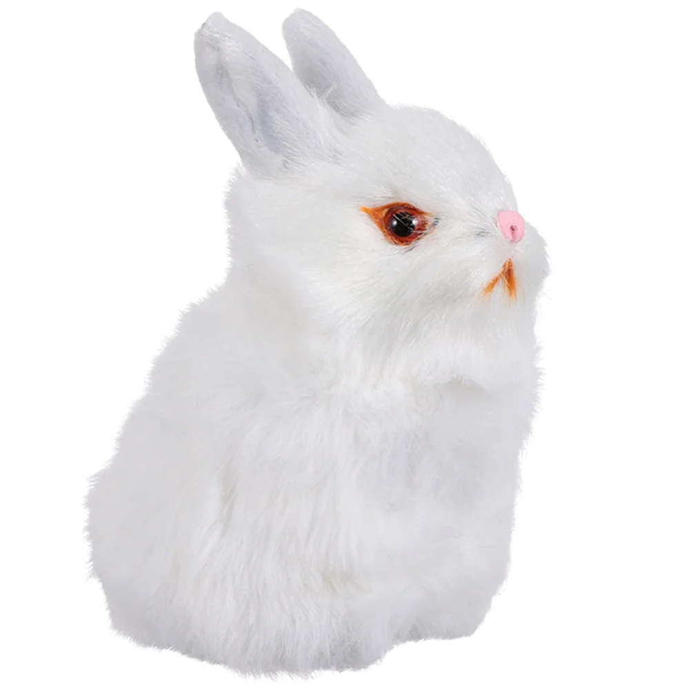 

Rabbit Bunny Chinese Figurine Zodiac Toys Plush Stuffed Animal Year Statue Ornaments Shui Feng Toy Realistic New Decoration